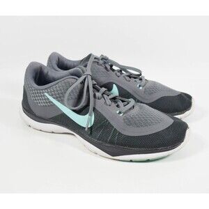 Nike 831217-004 Flex Trainer TR 6 Gray Aqua Sneakers Running Shoes Sz 8.5